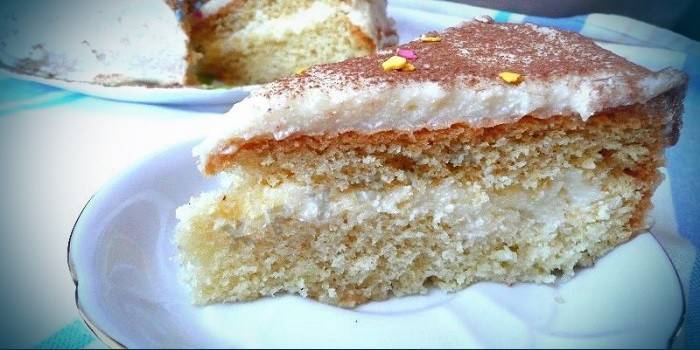 Kefir hamurlu kek kremalı