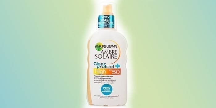 Suihkuta korkeatasoisella suojauksella norsua Ambre Solaire, Garnier, SPF 50