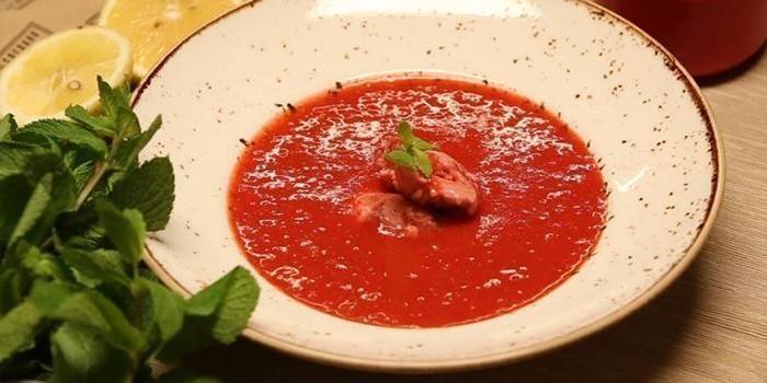 شوربة زنجبيل الفراولة
