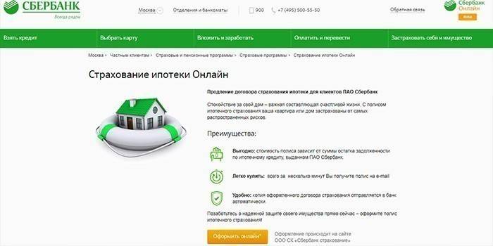 Hipotekos draudimas „Sberbank“