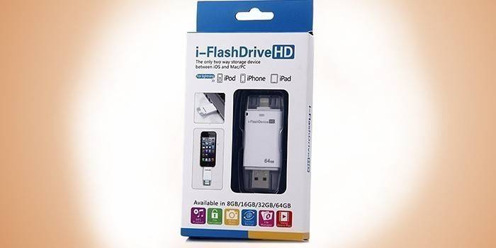 „iFlashDrive“ pakuotėje