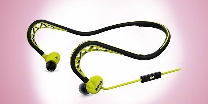 Fones de ouvido a vácuo com fone de ouvido esportivo Remax Green