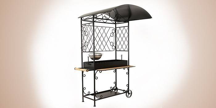 Shod φορητό brazier με μια πόρτα roofz