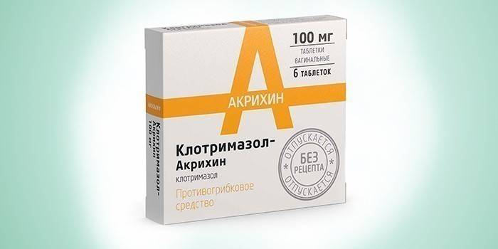 Paket başına Clotrimazole tabletleri