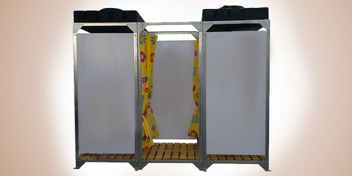 Διπλό ντους με αποδυτήρια Economy 095 Σουίτα ARP-B250-Trio