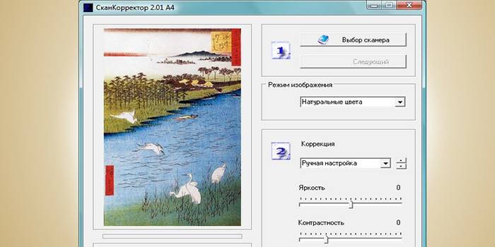 Janela do programa Scan Corrector A4