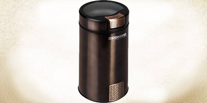 เครื่องบดกาแฟไฟฟ้าในกรณีที่ทำจากสแตนเลส Redmond RCG-CBM1604