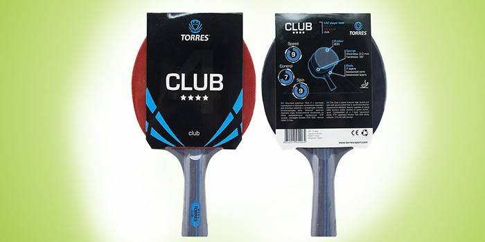 Mga raketa para sa talahanayan ng Torres club 4
