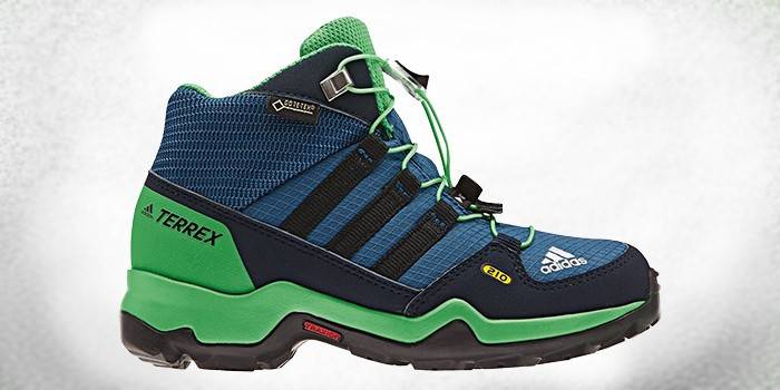 מגפי טרקים לילדים של Adidas Terrex Mid GTX Core שחור / ויסטה אפור