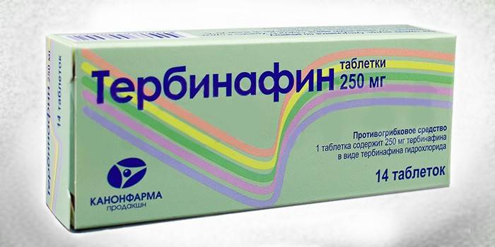 Terbinafine tabletta csomagbanként