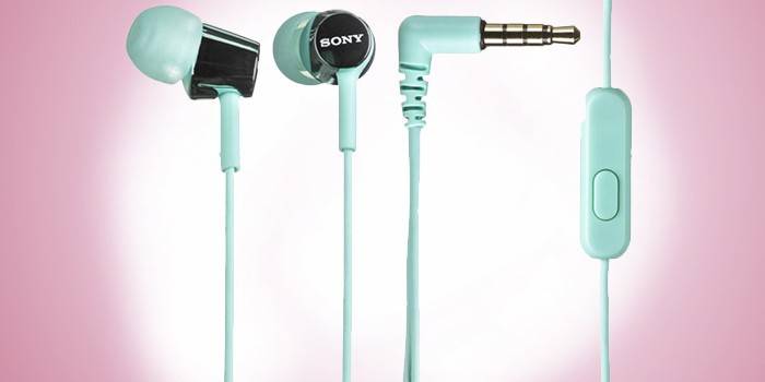 Auscultadores a vácuo Sony MDR-EX150AP Light Blue