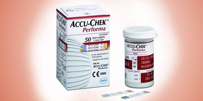 אריזות רצועות מבחן לגלוקומטר Accu-Chek Performa