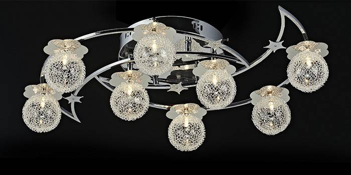 Lustre de teto com luzes halógenas