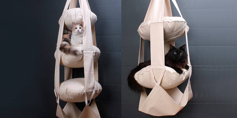 Lit en tissu suspendu