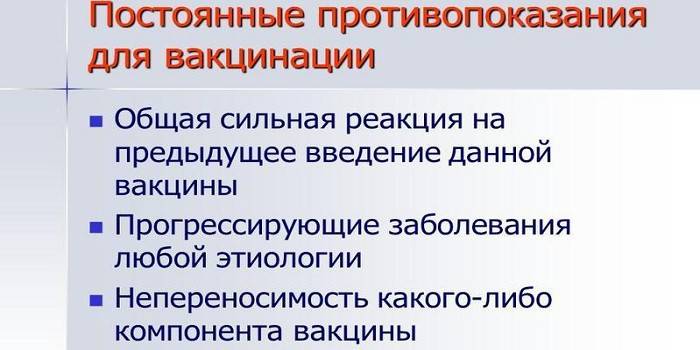 Contraindicații pentru vaccinare