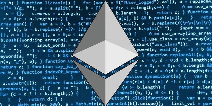 הלוגו של Ethereum cryptocurrency