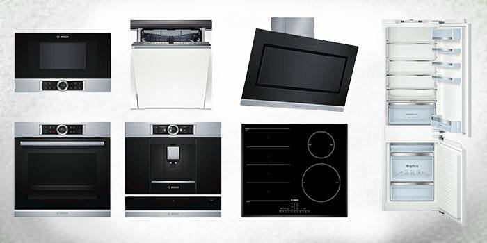 Types d'appareils de cuisine intégrés