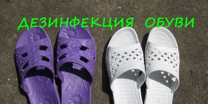 Divi čības pāri un vārds Kurpju dezinfekcija