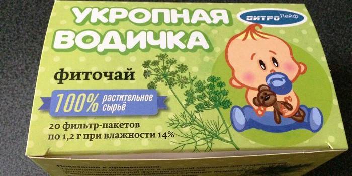 Билков чай ​​Копър вода в опаковката