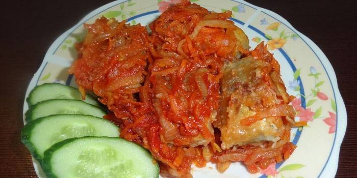 Com molho de tomate