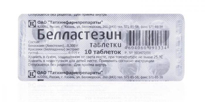 Bellastesin-Tabletten im Blister