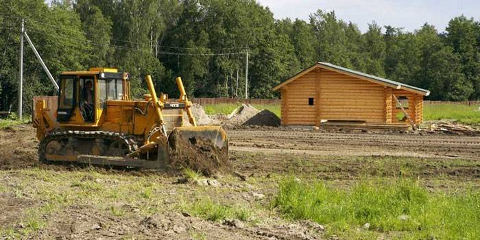 Bulldozer no canteiro de obras