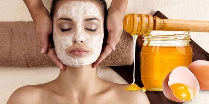 Maschera di tuorlo e miele