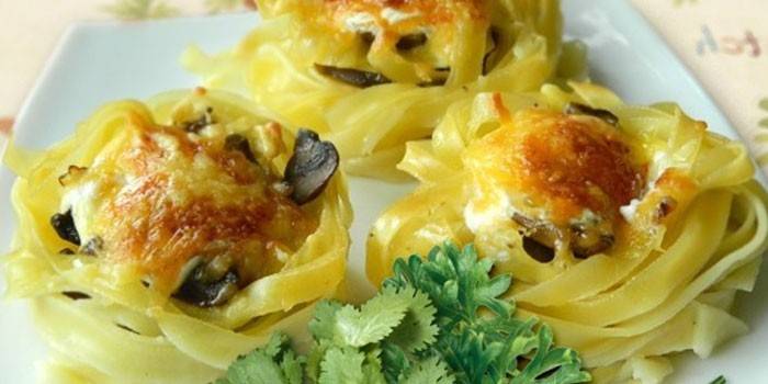 Kepti „Tagliatelle“ lizdai