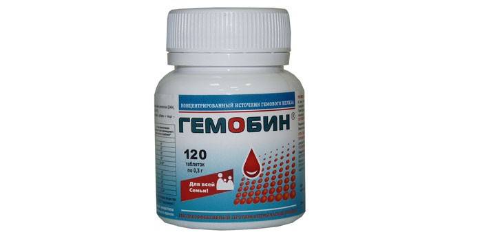 Hemobin tabletta a hemoglobin fokozására