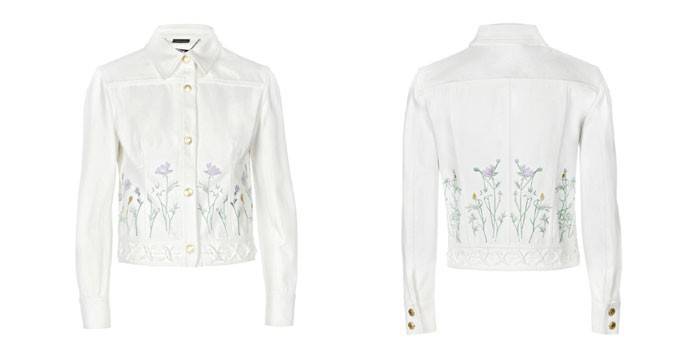 Blanc avec broderie Alexander McQueen