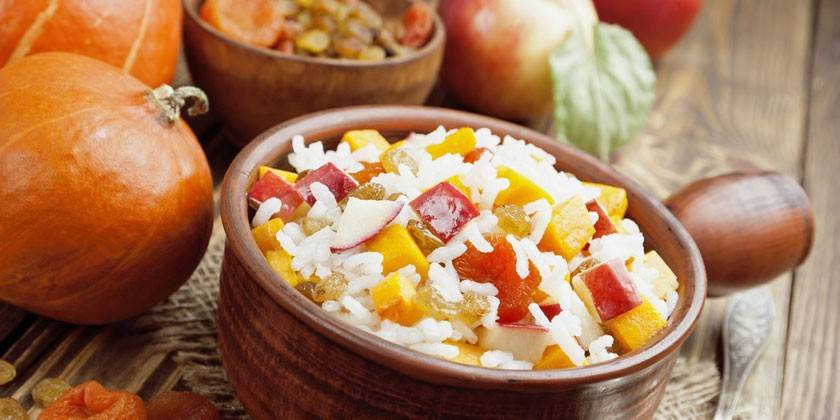 Pilaf กับแอปเปิ้ล