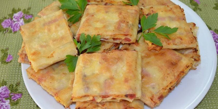 Коверте од лаваша са месом