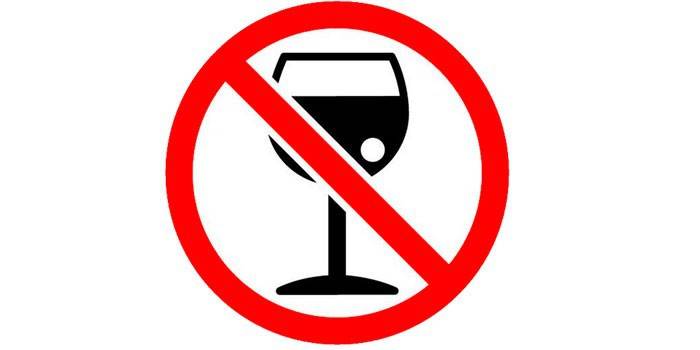 Señal de stop de alcohol