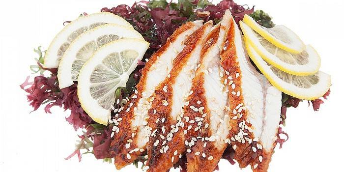 Rūkytas ungurys Sashimi