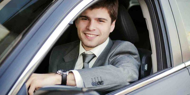 Man driving