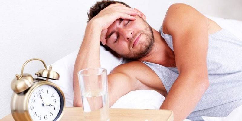 A man has a headache