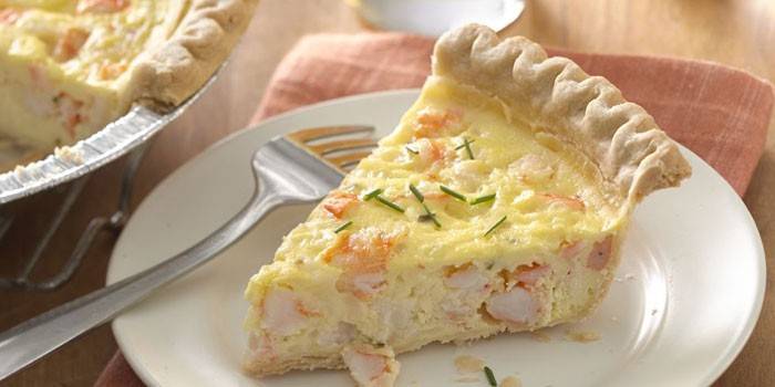 Karides ve peynirli tart