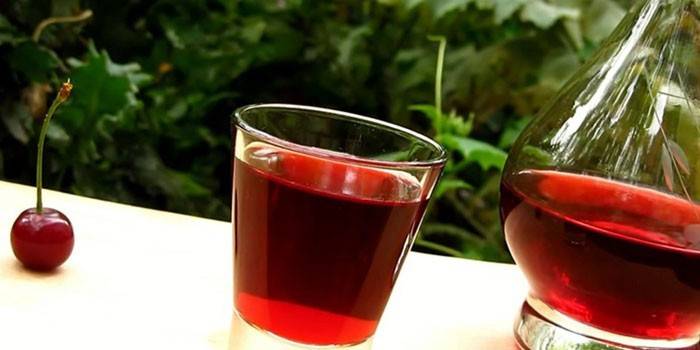 صبغة الكرز مع الحفر