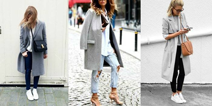 Modèles de manteau gris